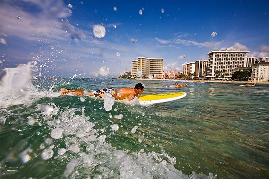 surfing in Waikiki