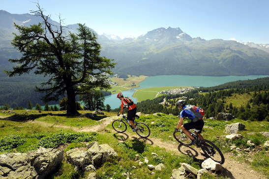 biking at St. Moritz, Switzerland