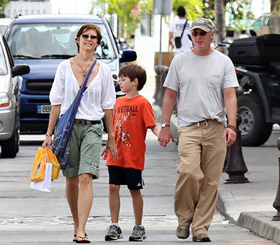Richard Gere with his wife Casey Lowell and their son Homer James Jigme
