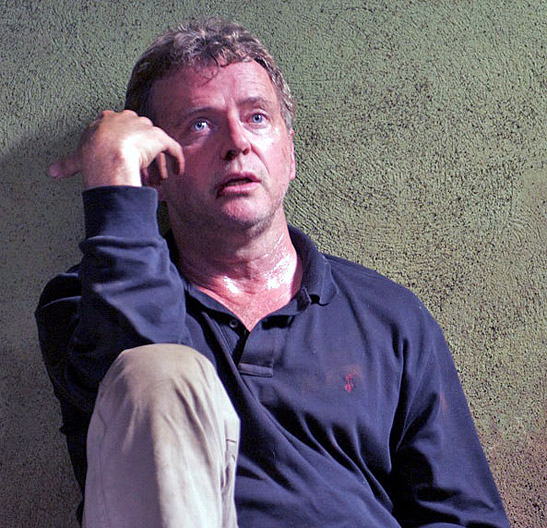 Aidan Quinn in a prison scene from the film Across the Line