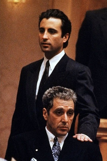 Andy Garcia with Al Pacino in 'Godfather III'