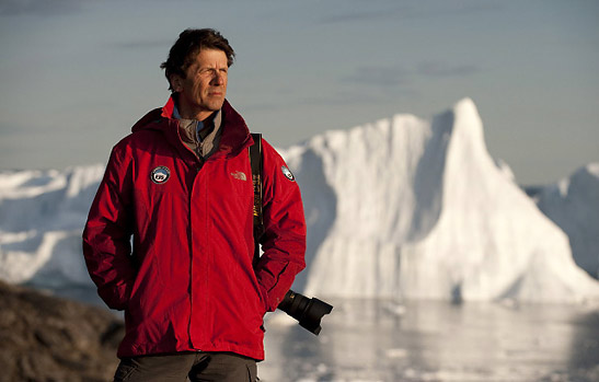 photographer/environmentalist/author James Balog at at Ilulissat Isfjord, Disko Bay, Greenland