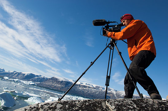director Jeffery Orlowski shooting in Uummannaq, Greenland, Summer of 2007.