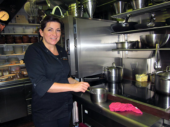 Li Cwerneu owner/chef Arabelle Meirlaen at work