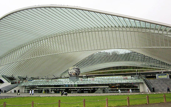 ultra-modern Liege-Guillemins Station, Liege, Belgium