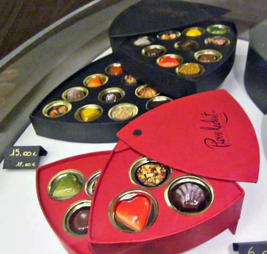 package of assorted chocolates from Pierre Ledent
