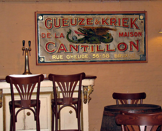 Cantillon Brewery tasting room. Brussels