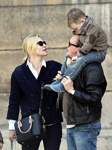 Cate Blanchett with husband Andrew Upton and their son