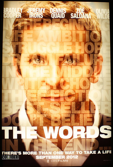 poster for the movie 'The Words' featuring Bradley Cooper