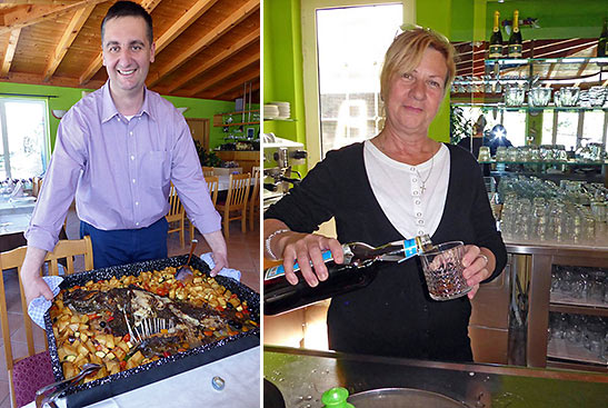 Stojan and Fides Trkulja, owners of the seaside Dalmatinka Restaurant