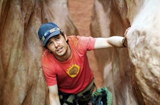 James Franco in the film '127 Hours'