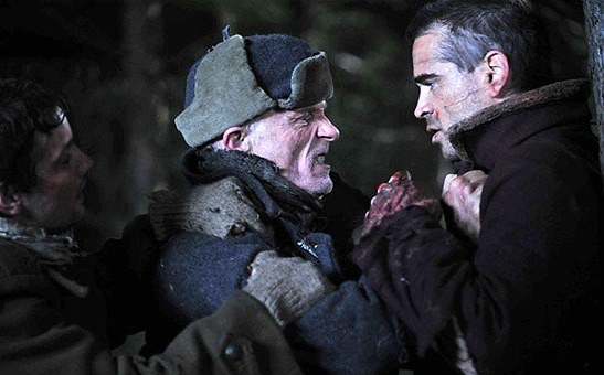 confrontation scene between Ed Harris and Colin Farrell