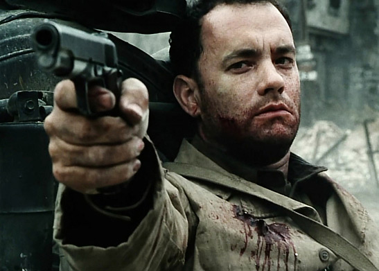 Tom Hanks in a scene from Saving Private Ryan