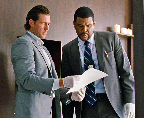 Edward Burns with Tyler Perry in the film 'Alex Cross'