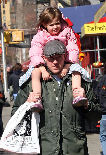 Edward Burns with his daughter Grace