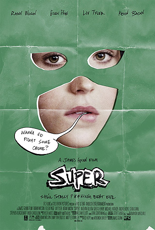 poster for the movie SUPER featuring Ellen Page