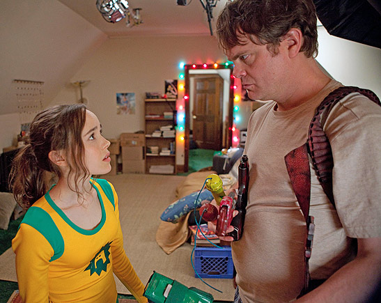 Ellen Page and Rainn Wilson in the movie SUPER