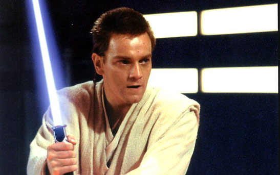 Ewan McGregor in a scene from 'Star Wars'