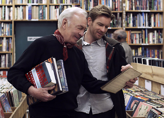 Christopher Plummer as Hal and Ewan McGregor as Hal's son Oliver in a scene from the movie Beginners