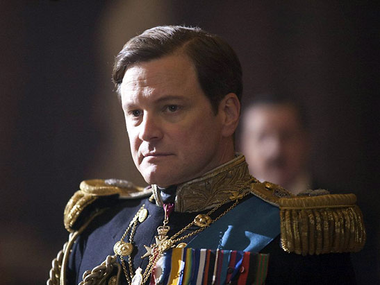 Colin Firth as King George VI in the movie The King's Speech