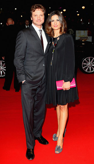 Colin Firth on the Red Carpet with his wife Livia Giuggioi