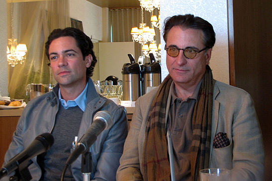 Andy Garcia and Danny Pino at a press conference