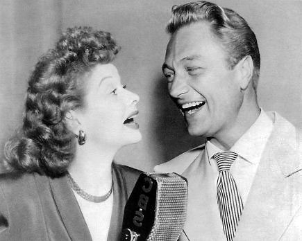 Lucille Ball and Richard Denning in the radio program 'My Favorite Husband'