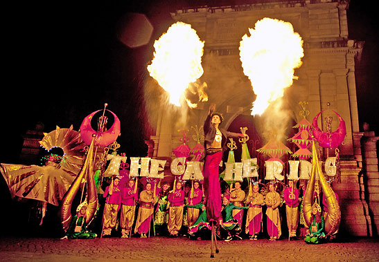 performers at the Torch Lit Parade