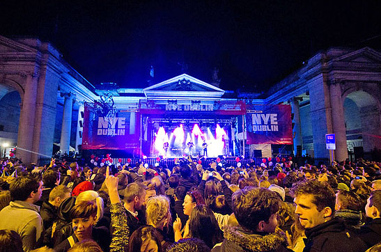 rock concert at St. Stephen's Green after the Torch Lit Parade