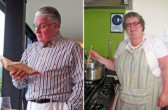 W.B. Yeats historian Damian Brennan and his wufe Paula entertain guests at their Broc House