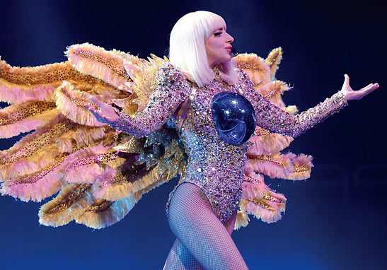 Lady Gaga performing