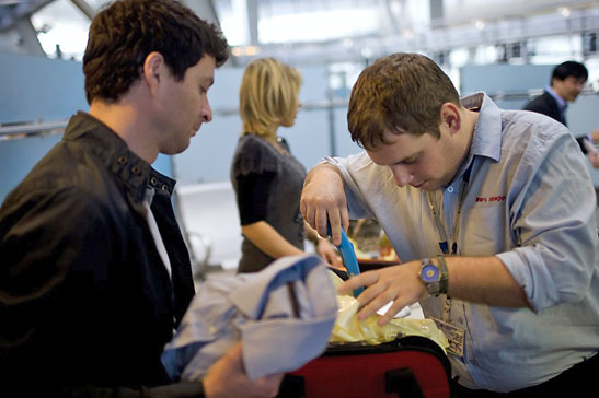 security check at the Ben Gurion Airport, Tel Aviv