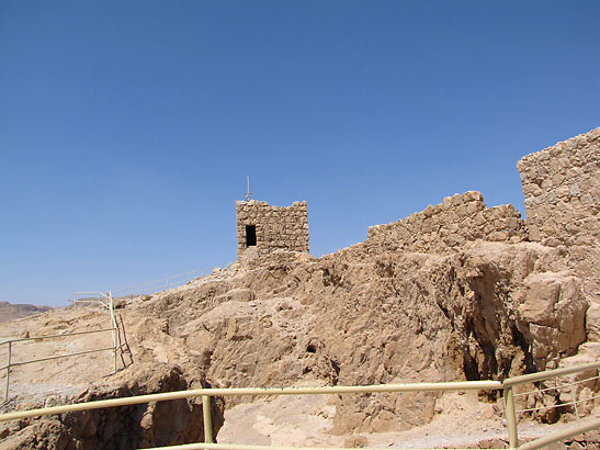 rocky path to the top of Masada