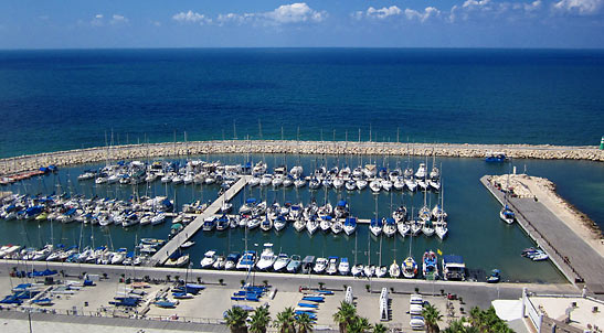 the harbor at Tel Aviv