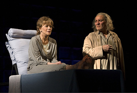 Jane Fonda as Dr. Brandt with Zach Grenier as Beethoven in a scene from 33 Variations