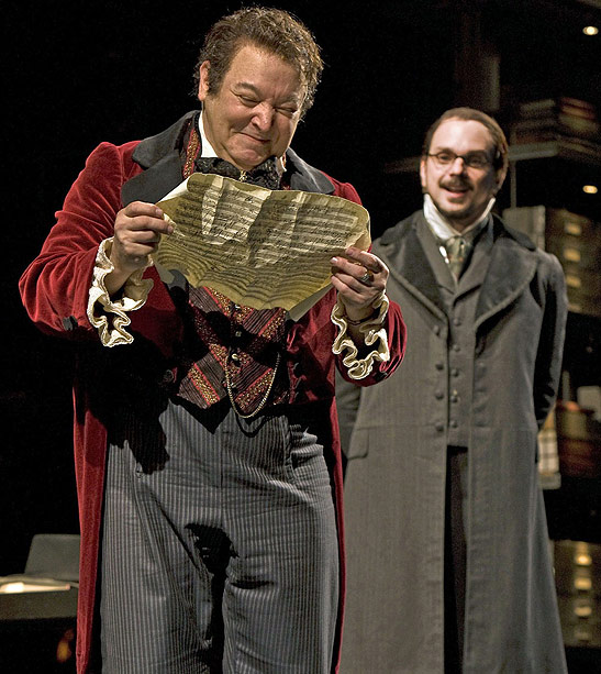 Don Amendolia (as Anton Diabelli) and Grant James Varjas (as Anton Schindler) in a scene from 33 Variations