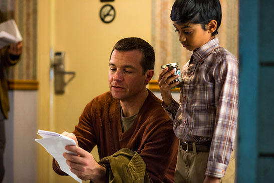 Jason Bateman as Guy with Rohan Chand as Chaitanya in a scene from the movie 'Bad Words'