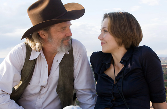 Jeff Bridges with Maggie Gyllenhaal in the movie CRAZY HEART