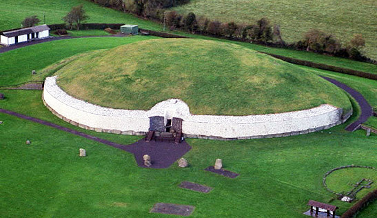 aerial view of Newgrange Megalithic Passage Tomb, Ireland