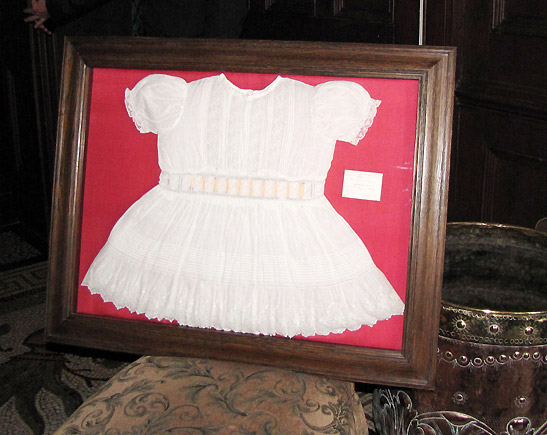 Sir Winston Churchill's christening robe on display at the Castle Leslie