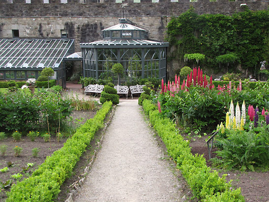 garden at the grounds of Glenveagh Castle, Glenveagh National Park, Ireland