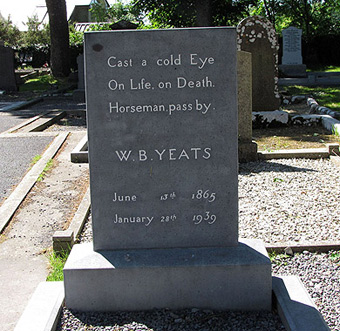 marker of W.B. Yeats' grave