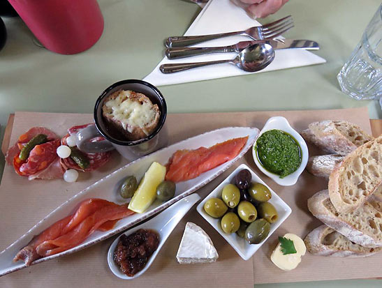 Gourmet Grocer Platter served at the French Rooms restaurant in Bushmills