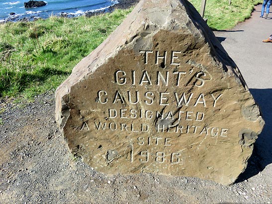 The Giant's Causeway sign
