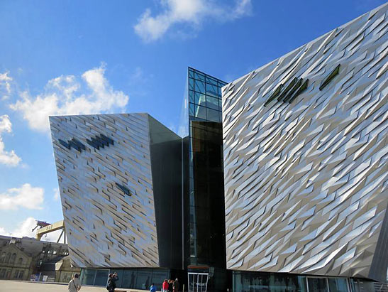the Titanic Exhibit building, Belfast