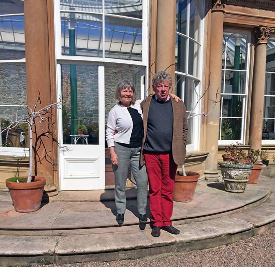 Lord and Lady Dunleath in front of their Ballywalter Park estate