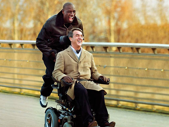 Omar Sy and Francois Cluzet in a scene from the movie 'The Intouchables'