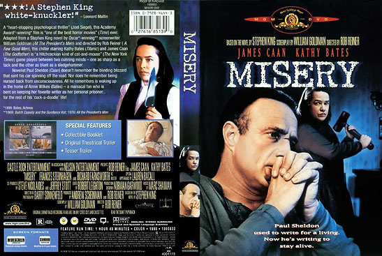 DVD cover for the movie Misery