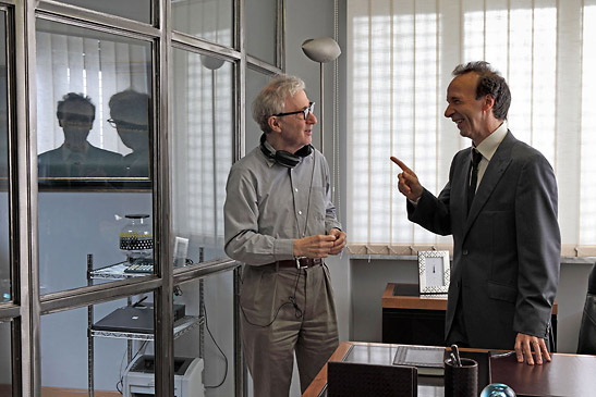 Woody Allen with Roberto Benigni in a scene from 'To Rome With Love'