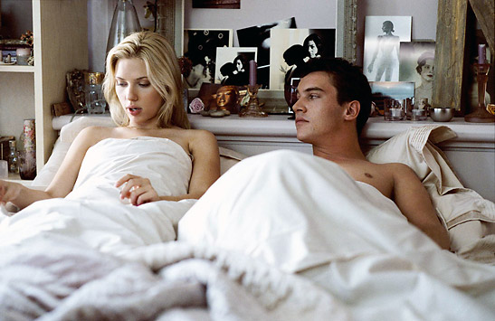 Scarlett Johansson & Jonathan Rhys Meyers in a scene from the movie 'Match Point'